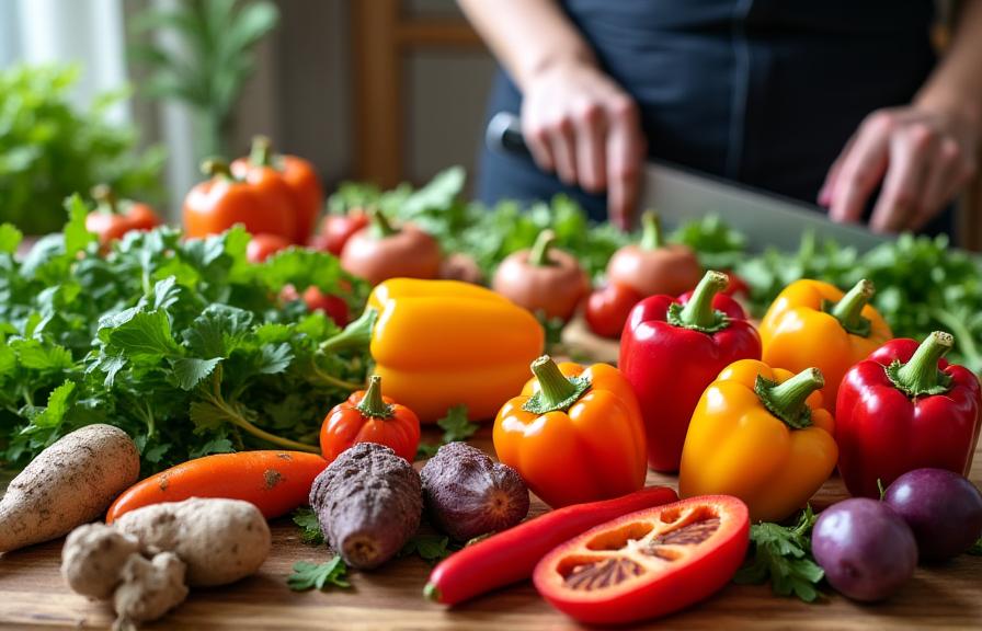 Plant-based veganes Kochen mit Gemüse